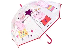 CERDÁ LIFE'S LITTLE MOMENTS Cerdá Peppa Pig Dome Umbrella for Kids Childrens Boys Girls Brolly with Safety Opening