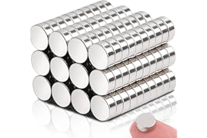 KEUKENKET 120Pcs Refrigerator Magnets,8x3mm Small Neodymium Round Magnets Rare Earth Magnet for Crafts Whiteboard Office Tool Hanging