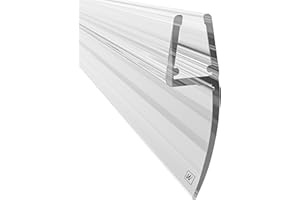 ‎W WAKA HOME Waka Premium Shower Door & Shower Lip Pro-N Shower Seal, Optically Transparent, Shower Seals for Shower Doors, 6-8 mm, Glass, Length 2000 mm, Shower Cubicle Seals & Shower Door Seal with the Best