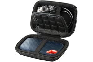 Khanka Hard Case Cover for SanDisk Extreme Portable SSD 1 TB /2 TB /250 GB /500 GB Hard Drive External,Case Only (Fits-Extreme, Black zipper)