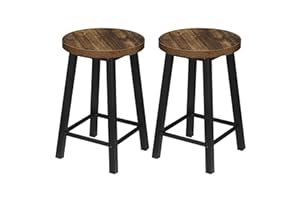 WOLTU Sillas Comedor Estilo Vintage Juego de 2 Silla de Cocina Madera y Metal Taburete de Bar Industrial Retro para Cocina Salon Habitacion BH297hov-2