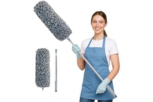 ArobiaSB 2025 Upgraded Microfiber Feather Duster for Cleaning Extendable 110 Inches Long for High Ceilings Home Furniture Car Telescopic Pole Feather Dusters Telescopic Duster