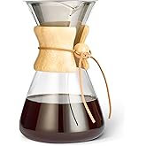 Amazon Basics Coffee Maker with Filter, 0.97L, Borosilicate Glass, BPA Free, Reusable Stainless Steel Filter