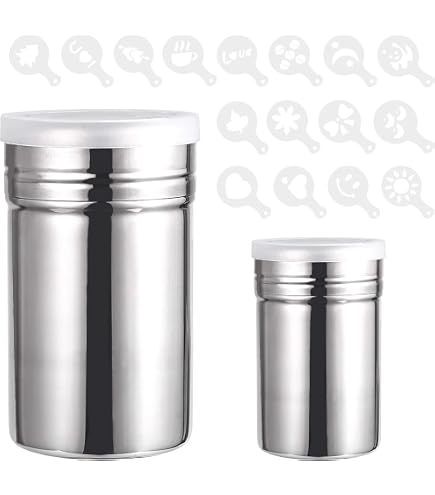 2 Saupoudreuses En Inox - Pour Sucre Glace, Cacao, épices - 5.5x7.5 Cm - Design Ergonomique - Parfait Pâtisserie Et Cuisine