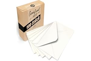 Japun - sobres blancos Engomados (100 piezas) de papel, sobre sin ventana - DIN C6-162 x 114 mm