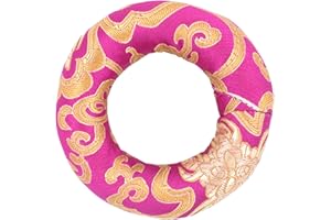 MIDUBE Klangschale Kissenhalter Kissen Ring Klangschalenkissen Nepal Tibetische Klangschale Ring für Tibetische Meditation Klangschale Sound Bowl Pad professionelle Instrumentenliebhaber 12cm Zufällige Farbe
