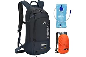 LOCAL LION ONETOALL Plecak rowerowy 10 litrów, plecak MTB dla mężczyzn i kobiet, z osłoną przeciwdeszczową i pokrowcem na kask, wodoodporny, odpowiedni do biegania, narciarstwa i innych sportów na świeżym