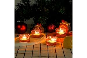 Portavelas, Euakee 12 Piezas Candelabros de Velas en Cristal, Soporte para Portavelas para Velas, Candelabro Mini Candelita para Cenas Románticas, Compromisos, Bodas, Aniversarios (Oro)