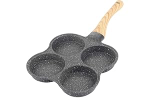 Huairdum padella pancake per, Padelle da cucina per frittata, padella per frittata a 4 fori Padelle antiaderenti per colazione Pancake Maker Padella per frittate/Padella per uova per forn