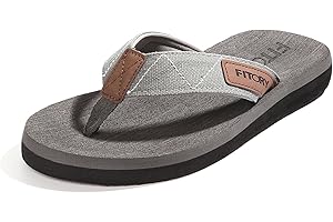 FITORY Men's Flip-Flops Thongs Comfort Slippers for Beach/Pool