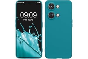 kwmobile Carcasa Compatible con OnePlus Nord 3 5G Funda - con Bordes elevados - Apto Carga inalámbrica - petróleo Mate Mate