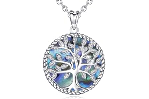 CELESTIA Pendentif Arbre de Vie, Collier Fete des Meres, Argent Sterling 925 Bijoux Femmes, Cadeaux pour Maman Fille Grands Mères