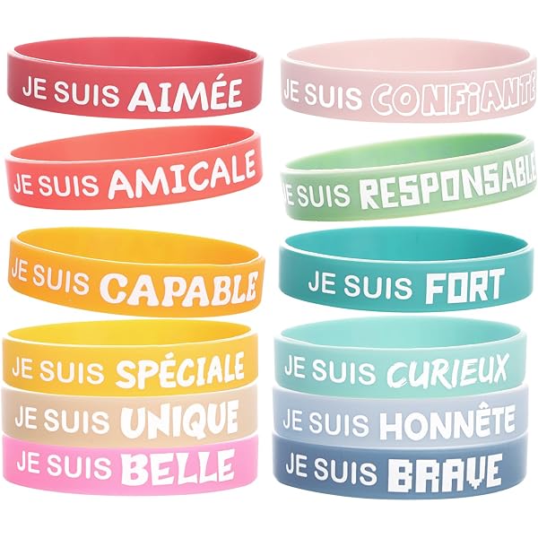 Bracelets Silicone Tables De Multiplication - Lot De 12 Couleurs, éducatif Pour Enfants, Cadeau Scolaire - 10