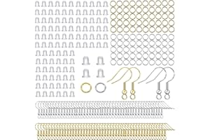 BLPRKOT 200 Pezzi Ganci per Orecchini Anallergici Argento Placcato Monachelle per Orecchini Fai da Te 4 mm Anelli Aperti per Creazione Gioielli Fai da Te