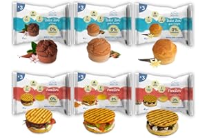 NUVOLAZERO Nuvola Zero – Pane e Dolce Zero Mix Gusti, Senza Carboidrati, Lattosio, Glutine, e Zuccheri, Ricco di Fibre, Confezione 18 pezzi Made In Italy