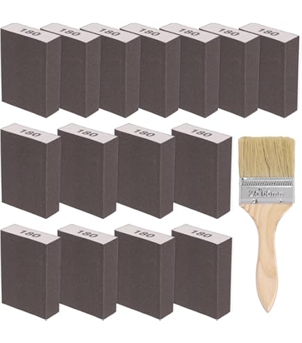 Lot De 3 éponges Abrasives DEXTER, 100 X 70 Mm Grains 180/100/60