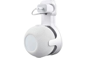 LUOGAO Wall Mount for Homepod mini, Cable Management, Space-saving Without Signal Reduction for Homepod mini Voice Asistant with Touchscreen Protector (white, 1 pack)