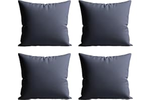 Home Sweet Home UK Outdoor Cushions Waterproof Filled 4 Pack 45x45cm With Invisible Zippered Outdoor Garden Cushions Waterproof 18"x18" With Cushion Covers For Living Room Garden Sofa Bedroom