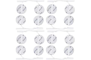 ‎AXION axion 16 runde Elektroden-Pads ca. Ø32mm - Wiederverwendbare Klebeelektroden für TENS Geräte & EMS Trainer, sehr Gute Haft- Leitfähigkeit, 2mm Steckanschluss - Zert. Medizinprodukt