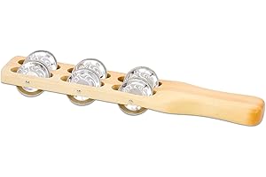 Betzold Musik - Schellenstab, Holz – Musikinstrument mit Tamburin-Schellen, Glockenstab