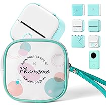 ホメモmo2s Phomemo M02S Mini drukarka, drukarka termiczna 300 DPI z 6 rolkami