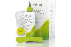 ‎EFASIT efasit Hornhaut Sofort-Entferner - Beseitigt Hornhaut in 10 Minuten, Ohne Hobeln und Raspeln, Sofort-Effekt nach 1 Anwendung, Mit pflegenden Inhaltsstoffen, Komplett-Set, 200 ml