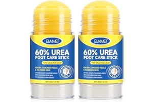 BIEYOC 60% Urea Cream with 2% Salicylic Acid, Urea Foot Cream Stick for Cracked Heels, Calluses and Rough Skin, Portable Foot Balm Stick No-Mess Applicator,40 g X 2 Pack