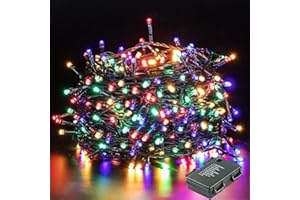 GlobaLink Guirlande Lumineuse Multicolore 40M 300 Led Etanche IP44 Guirlande Lumineuses Piles 8 Modes de Mémoire et Chronométrage pour Extérieur et Intérieur Noël,Fête,Mariage
