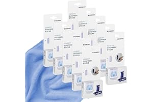KÖR4U Geberit 244.600.00.1 Lot de 10 bâtonnets de 8 bâtonnets I pour puits Duofresh I avec chiffon microfibre de Kor4u I Fabriqué en Allemagne (10)