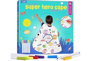 LAOESE Kit de Peinture Cape de Super-Héros pour Enfants- Jouet Enfant 4-7Ans Garçons - Cadeau Garçon Enfants 4 5 6 7 8 Ans - Loisir Créatif Costume Garçons 5-9 Ans - Jeu Bricolage Enfant 4-12 Ans