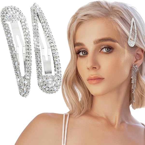 4er-Set Stern-Haarnadeln Mit Strass - Elegante Haarspangen Für Hochzeit & Besondere Anlässe