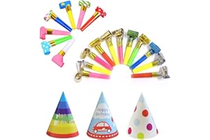 CQQNIU Lot de 40 sifflets amusants avec bouche en papier et bouche en plastique pour les anniversaires d'enfants, Noël et Halloween