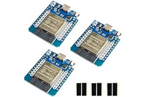 XTVTX D1 ESP32 Mini ESP32 ESP-WROOM-32 Lot de 3 Cartes de développement Wi-FI Bluetooth IoT 5 V Compatible pour Arduino