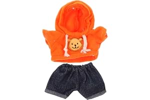 SAFIGLE Niedźwiedź bluza z kapturem, zestaw t-shirtów, ubranka dla lalek, ubranko pluszowe, urocze, małe ubranie, zabawka niedźwiedź, zrób własne pluszowe zwierzątka, ubranie dla lalek 20 cm -
