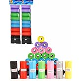 Kyrotech 20 Rulo (300 Adet) Renkli K&ouml;pek ve Kedi Kaka Poşeti | Dayanıklı Atık ve &Ccedil;&ouml;p Torbası, Taşınabilir Poop Bag Set