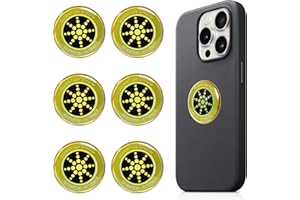 Znnhnn 6 pegatinas para teléfono móvil, protección adhesiva, bloquea eficazmente los productos electrónicos, dispositivos para teléfono móvil, portátil (dorado)