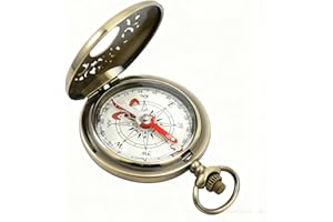 aiGear Pocket Compass/Mini Compass | Portable & Retro Gift Design | with Luminous Function | for Camping Hiking Outdoor Riding Navigation