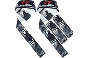 COREZONE Wrist Straps for Weightlifting Non-Slip Grip Wrist Wraps Support For Weight lifting Straps for Men & Women | Fitness Gym Straps for Workout, Powerlifting, Deadlift Straps, Bodybuilding