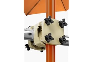 4smile SunnyGuy Support de parasol pour balcon - Support de parasol fiable pour balcon - Support de parasol fonctionnel - Pour balcon - Marron sable
