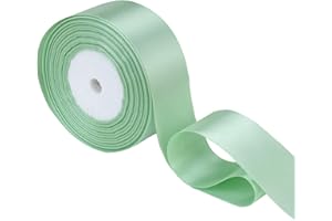 Trimming Shop Mint Green Ribbon Roll - 25mm x 25 Metres - Double Sided Satin Brightly Coloured - 100% Polyester - for Gift Wrapping, Decorating, Arts and Craft - Machine Washable