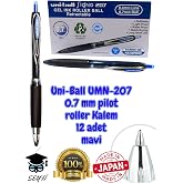 Uni-Ball Signo 207 0.7mm Jel Pilot Kalem, Mavi, 12 Adet