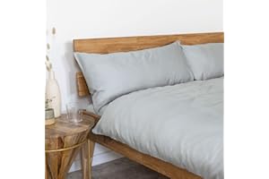 ‎AGA.PIE AGAPIE - Bambus Lyocell Kopfkissenbezug 80x40 cm - Hell-Grau, 100% Bio Oeko-Tex 100, für Allergiker, Antibakteriell, Ganzjahres-Bettwäsche, Atmungsaktiv, Geruchshemmend, Besonders sanft