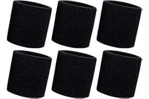 HANERDUN Polsini per Fascia, Polsini Sportivi Colorati in Cotone ad Alta Elasticità Polsini assorbenti dal Sudore Polsini per Il Sudore per Tennis Sport Basket Ginnastica