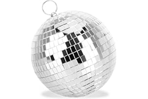 ‎COM-FOUR com-four® Discokugel - Spiegelkugel zum Aufhängen - Disco Ball für Party - Partykugel für Silvester, Geburtstag, Mottoparty - Ø 15 cm (Ø 15cm)