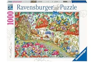 RAVENSBURGER VERLAG GMBH Ravensburger Puzzle - Niedliche Pilzhäuschen in der Blumenwiese - 1000 Teile