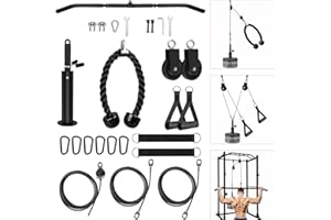 LFJ Fitness linka do ciągnięcia, napęd przedramion, lina, waga - urządzenie fitness, wieża ciągnąca do domu, sprzęt sportowy, koło pasowe kabla