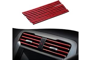 ZUROKI 20 pezzi Striscia Decorativa per Presa d'Aria per Auto, Accessori per L'Interno Dell'Auto, Decorativa per la Presa d'Aria dell'Aria Condizionataper Tutte Le Prese d'Aria Diritte degli Interni Auto