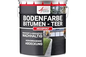 ARCANE INDUSTRIES Bitumenfarbe/Teerfarbe: Harzbodenbeschichtung für Asphalt, Teer, Belag - ARCASPHALT Weiß - 15 kg (bis zu 30 m² in 2 schichten)