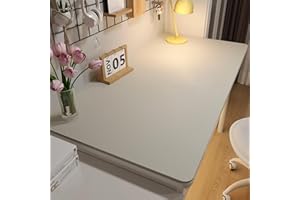 Liveinu Sottomano, tappeto da ufficio, Tappeto Scrivania Copri in Similpelle PU, protezione da scrivania antiscivolo, blocco da scrivania impermeabile per ufficio e casa, Bianco, 40x100cm