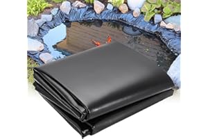 Ywanwj 3x6.5m Teichfolien Gartenteichfolie teichbecken Wasserfall teich Gartenpoolmembran Kann Wiederverwendet Dichtungsfolie Teichmembran Reißfest Baufolie Einfaches Schneiden